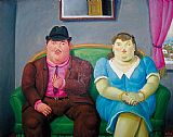 Fernando Botero Man And Woman painting